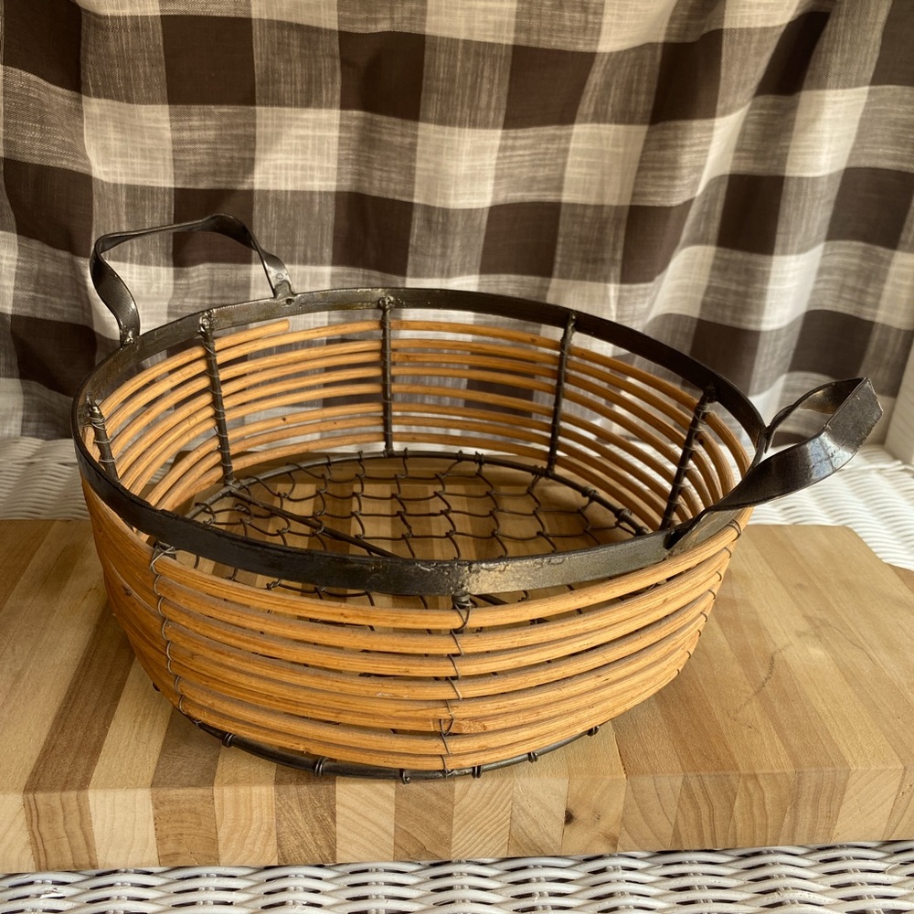 Beautiful Bamboo and steel basket